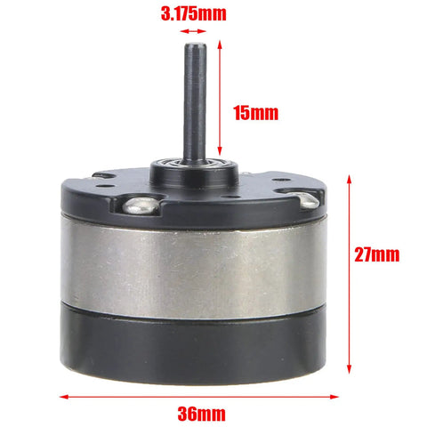 Front view of Planetary Gearbox Reduction Motor For RC Cars And Trucks High Performance Transmission showing dimensions.