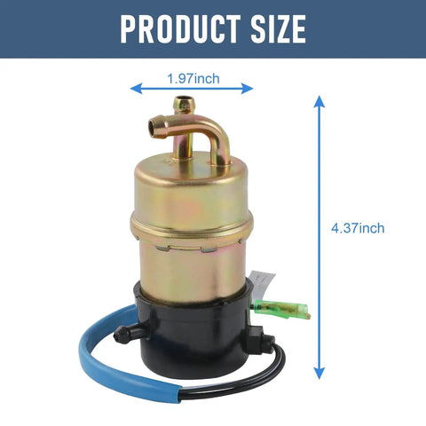 Fuel Pump Replacement For Honda TRX350 FourTrax Foreman 4x4 1986 Through 1989 12V Beefed Up Heavy Duty Metal Upgrade dimensions