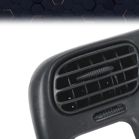 Close-up of dash bezel replacement vent for 1998-2004 Blazer Jimmy S10 Bravada Single Din Radio, OE-standard fit