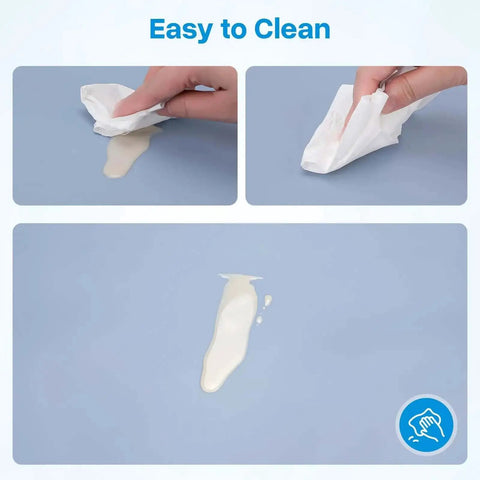 Silicone Resin Printing Mat 400x300mm 2.8mm Thick For LCD 3D Printers, easy to clean, wiping up spills with paper towel demonstration