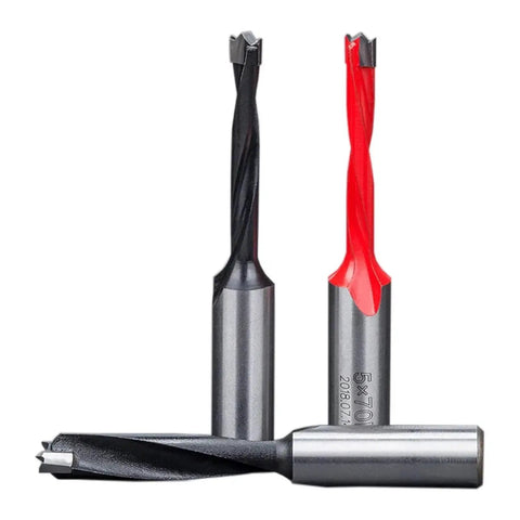 Two Flutes Woodworking Gang Drill Bits TCT Blind Hole Drilling Head For Multi Row Boring Locator Machines Pro Grade Tool With 70mm And 57mm Lengths 10mm Shank 1PC