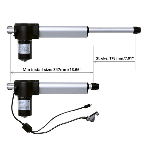 FY031 Linear Actuator For Power Recliner Lift Chairs Replacement Motor JDR OEM, 178mm Stroke, 347mm Install Length