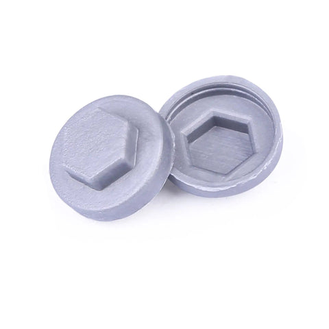 400 Pack Silver Gray 8mm Roofing Screw Covers, Durable Plastic Snap-On Protectors for roofs and outdoor construction