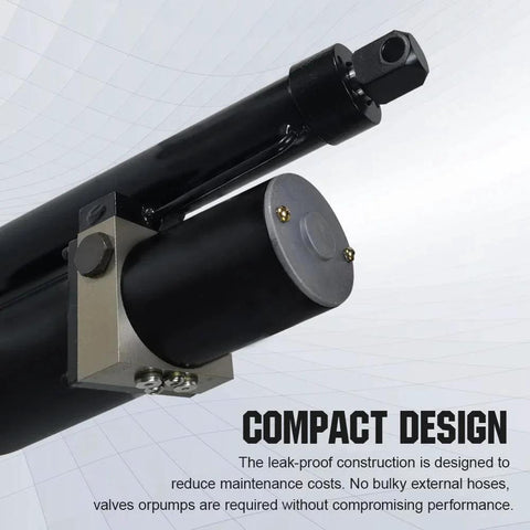 Heavy Duty 8000N 1700Lbs Hydraulic Linear Actuator With 12 Inch Stroke IP65 Weatherproof 12 Volt DC High Force Power