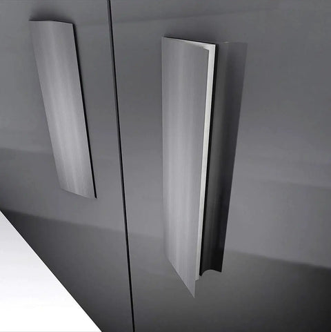 Self-Adhesive Edge Fingerpull Door Handle Screwless Peel And Stick Installation For Glass Wood Metal And Plastic Surfaces, front view