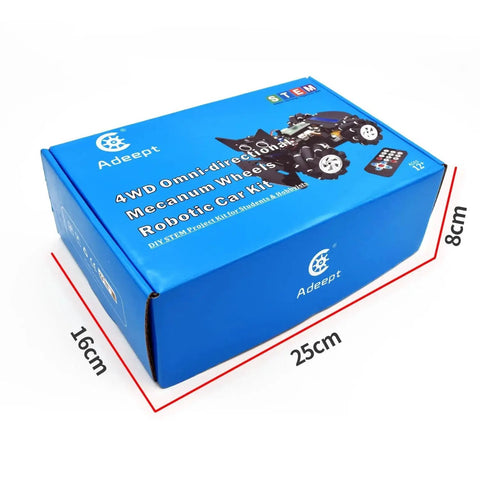 Packaging of 4WD Omni Directional Robot Kit With Mecanum Wheels For ESP32 S3 Banana Pi Pico W S3 DIY STEM education
