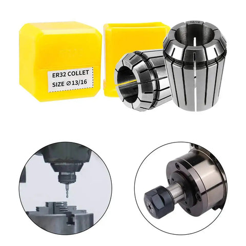 Close-up of 26 Piece ER32 Spring Collet Set For CNC Engraving Machines And Milling Lathes Pro Grade Workholding Tooling For Secure Clamping