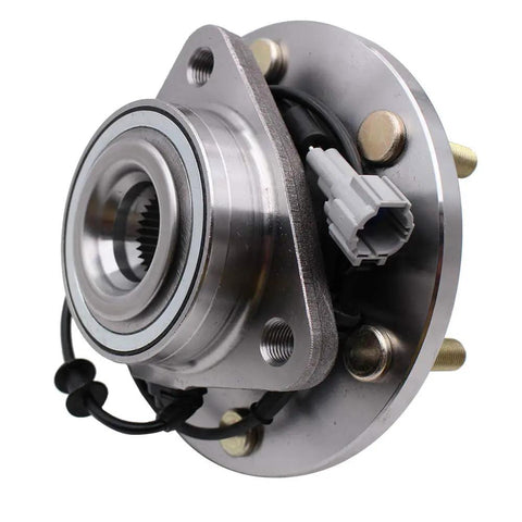 Front view of Front Wheel Hub Bearing Assembly With ABS Plug And Play Direct Fit For 2004-2007 Infiniti QX56, 2005-2007 Nissan Armada, 2004 Pathfinder, Pathfinder Armada, 2004-2007 Titan Six Lug
