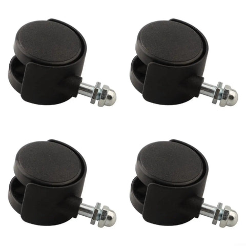 4 Pack Replacement Caster Wheels For Electric Heaters 40x30x8mm With 8mm Thread Omni Directional Plastic Mobility Rollers