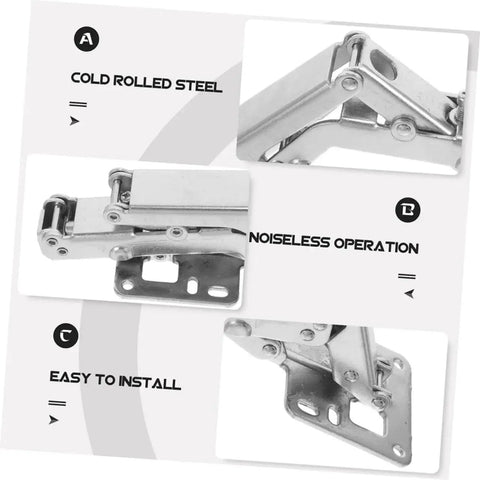 Heavy Duty Concealed Door Hinge Set For Fire Doors And Hidden Cabinets 2 Pack, Undetectable Door Hardware, cold rolled steel