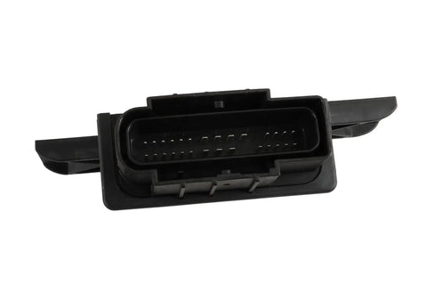 Front view of GM Fuel Pump Control Module 13565641 Replacement for Chevrolet, GMC, Buick Cars, OE Style FPCM, black plastic body.