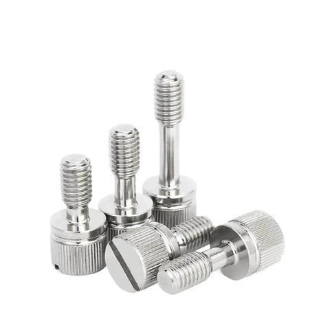 Stainless Steel Knurled Thumb Screws Set For Computer Case Bolts Grip It By Hand With Knurl Head M2 Through M8 Five Pieces Rust Resistant 304 Grade