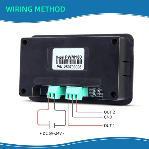 Back view of Dual Channel PWM Signal Generator With Independent Display And Pro Grade Preset Storage wiring method diagram