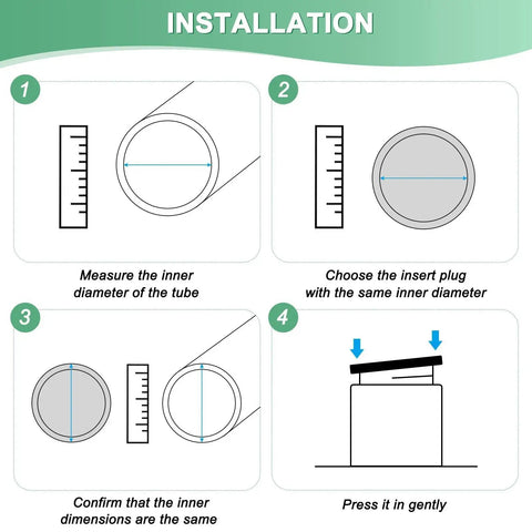 Installation instructions for Six Pack Round Tube Inserts With M8 Thread For 1 Inch Outer Diameter Plastic Tubing.