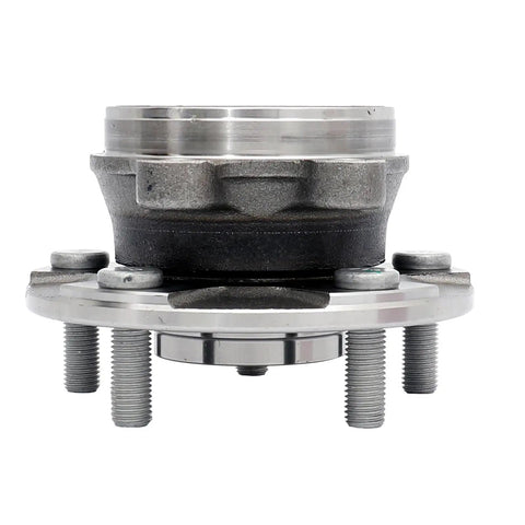 Side view of Beefed Up Budget Friendly Front Wheel Hub Bearing Assembly Set Of 2 For 06-08 Toyota RAV4 2.4L, 09-12 RAV4 2.5L, 08-15 Scion Xb, 12-18 Prius V OE Fit 513257 HA590165 BR930615, metal hub component