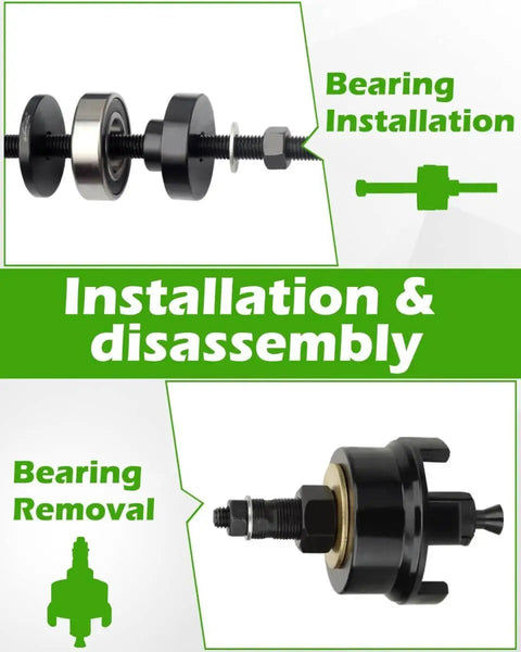 Wheel Bearing Puller Tool Kit For Harley Davidson Motorcycles, Quick Remove And Install Bearings In Minutes diagrams.