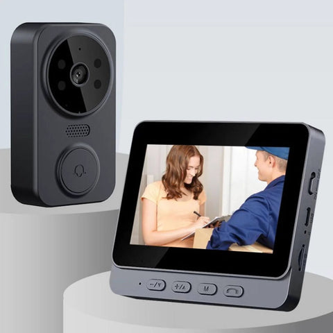 Video Intercom System With 8MP HD Doorbell Camera And 4.3 Inch Monitor, 170 Degree Wide Angle View, Night Vision, Door Phone Kit