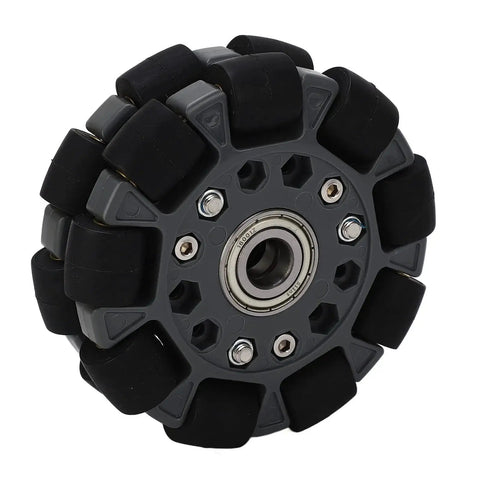 Omni Wheel For Robots 100 Mm 360 Degree Omnidirectional Wheel For Drive Systems with black rollers for precise maneuverability
