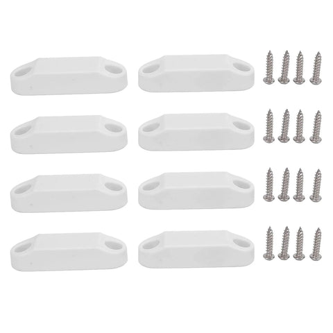 4 Pair Magnetic Baggage Door Catch And Holder Kit White Door Latch With Super Strong Magnets for RV Travel Trailer Campers Motor Home