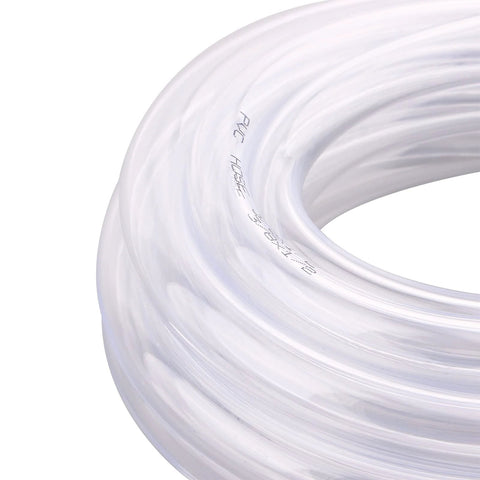 Clear vinyl tubing, 3/8 in ID, 1/2 in OD PVC hose, food-grade flexible tubing, 3 m length