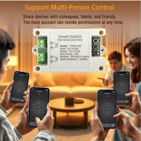WiFi Forward And Reverse Relay Module 10A 7 To 32V DC for Linear Actuators and Motors being controlled via mobile devices