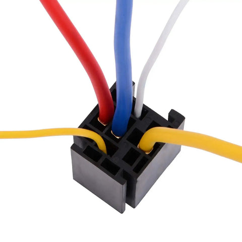 Two Pack 12V 80A Heavy Duty SPDT Car Relay With Harness And Socket Kit 5 Pin On Off Normally Open 5 Wire Automotive Relay close-up