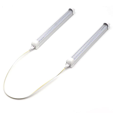 LED Linkable Power Cables For 2 Foot 24 Inch T5 T8 Tube Light Fixtures Double End Connector Extensions shown installed