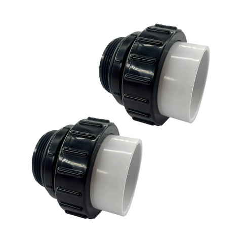 Two Pack Hi Temp 2 Inch MIP To 2 Inch PVC Union Replacement For Pentair Whisperflo And Intelliflo Pool Pumps Compatible With Inground Pools And Spas CMP 21063 200 000 Durable Build For Long Lasting Pool Side Use
