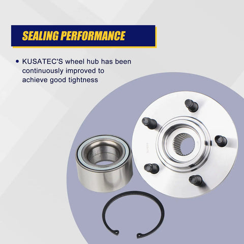 Rear Wheel Bearing And Hub Assembly Model 521000 Beefy Heavy Duty Compatible With Ford Explorer 2002 To 2010, 5 Lug Bolts