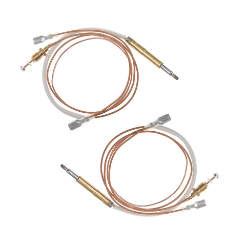 Timsec 2-pack patio heater thermocoupler; copper tubes with brass fittings and gray insulated ends, 23.5-inch length