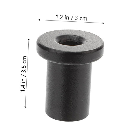 Black mounting spacer from 5 Piece Sliding Barn Door Track Spacers Set Adjustable Replacement Hardware for Flat Track Systems.
