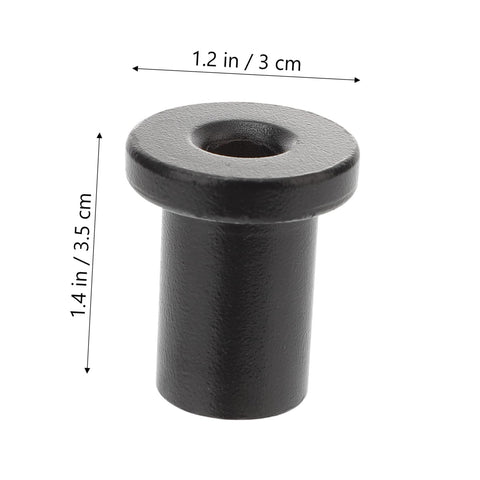 Black high-carbon steel sliding barn door spacer with 1.2 inch diameter, part of 5 Pack Sliding Barn Door Spacers, Heavy Duty Hardware Kit.