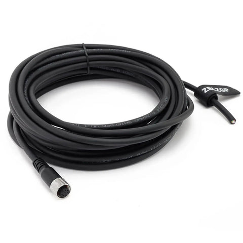 Heavy Duty Shielded M12 A-Code 8 Pin Female Sensor Connector Cable For Industrial Automation Profibus Actuator Network, coiled view.