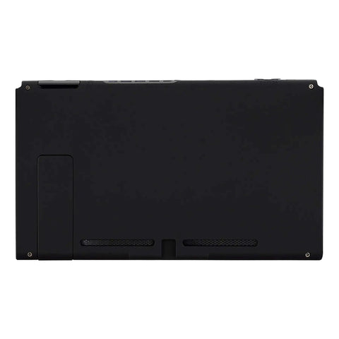 Soft Touch Black Console Back Plate Replacement For Nintendo Switch With Kickstand Easy Install Durable DIY Shell Case for Custom Look
