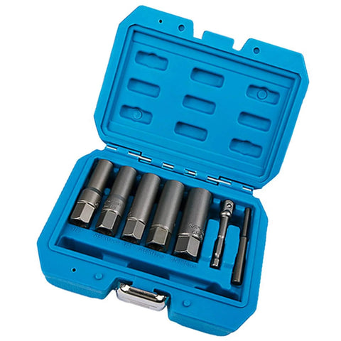 11 Piece Chrome Molybdenum Steel Extractor Set For Damaged Fasteners, 3/8 Inch Drive Rusted Nuts And Screws Removal Kit With Storage Box