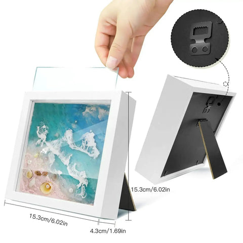 Coastal Sea Resin Art Kit For Teens And Adults With UV Light All-Inclusive Beginner Friendly DIY Beach Craft Gift Set in frame