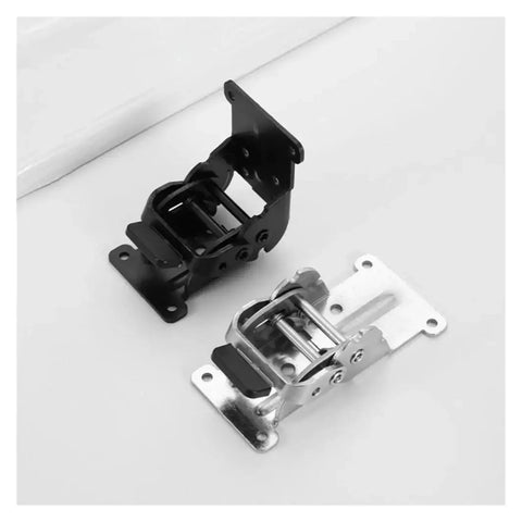 Black and silver 180 Degree Foldable Industrial Locking Hinge With Iron Material Heavy Duty Load Capacity For Cabinet Doors