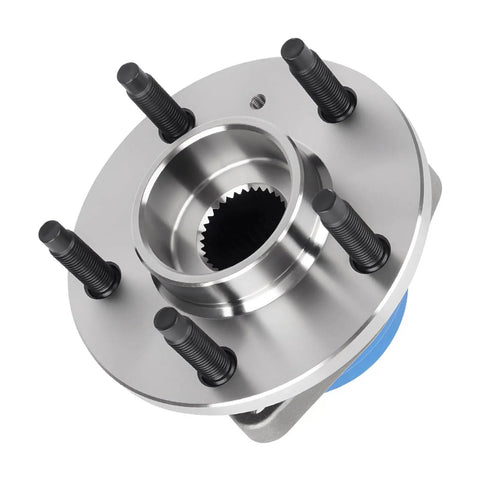 Front Wheel Hub and Bearing Assembly 5-Lug with ABS, Front Pair 2pcs, detailed view.