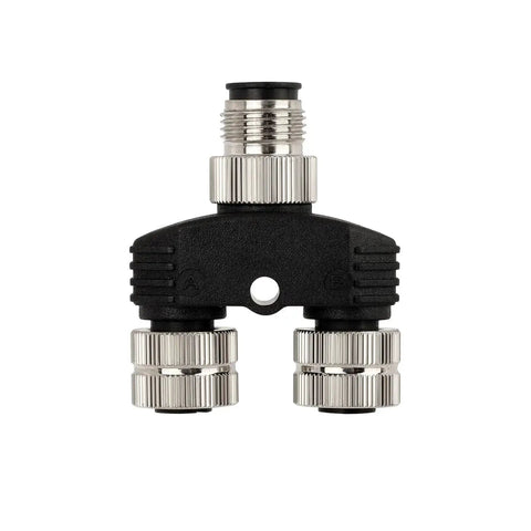 M12 5 Pin Male To 2x M12 5 Pin Female Y Type Circular Connector 12mm Sensor Power Supply Outdoor IP67 Waterproof