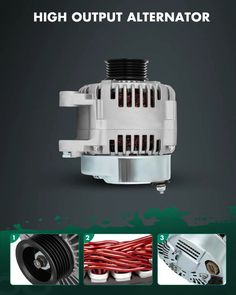 Drop In 12V 130A CW 6 Groove Alternator Replacement For Kia Sorento 2007 2009 Sedona 2006 2009 Hyundai Azera 2006 2011 Veracruz