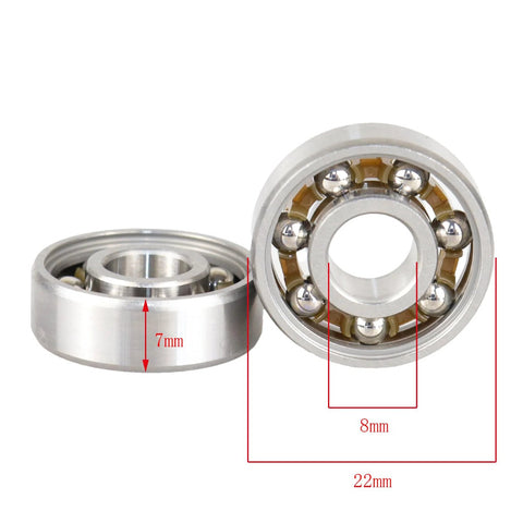 KABOBEARING 608 open deep groove ball bearing, 8x22x7mm, nylon cage, C3 clearance, 2 pcs