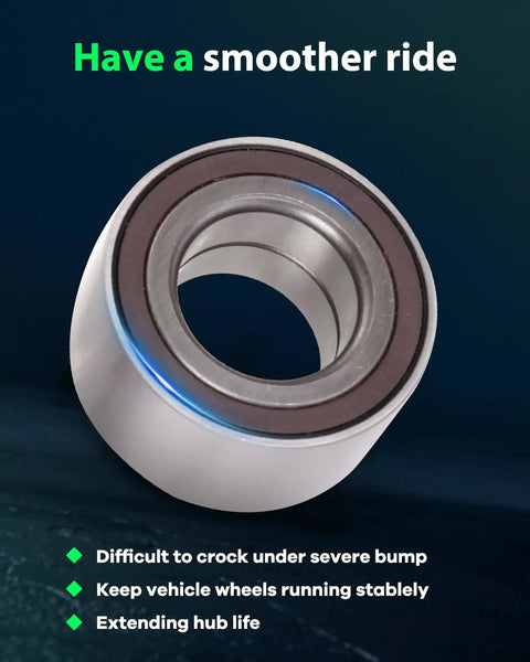 Front Wheel Hub Bearing And ABS Sensor Assembly 510090 shown with metal finish and installation benefits