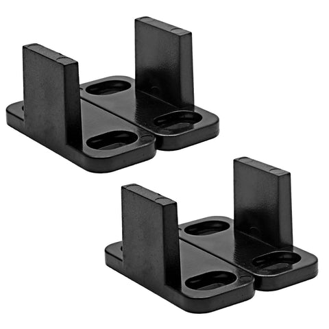 Black Sliding Barn Door Floor Guides Made From Durable POM Plastic For Bypass, Pocket, Closet And Barn Doors Heavy Duty Door Hardware In A 4 Pack