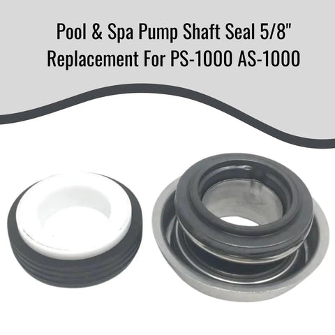 Premium Pool And Spa Shaft Seal Five Eighths Inch Replacement For PS 1000 And AS 1000 U109 136SS, shown in two parts.