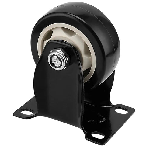 Close-up view of Eight 3 Inch Swivel Caster Wheels Set With Plate Mount Heavy Duty Double Ball Bearing Casters Four Locking And Four Fixed