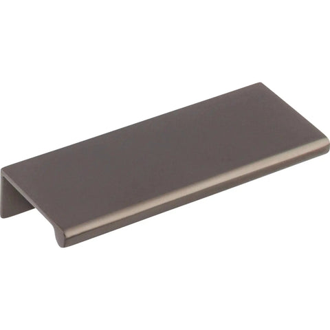 Mercer Collection 4 Inch Europa Tab Cabinet Pull in Brushed Satin Nickel with Center to Center Three Inches, sleek design, front view
