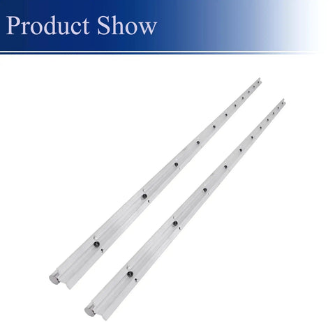 Image of Rugged 2 Pack SBR20 Linear Rails 2200mm for CNC, showing two carbon steel rails for precision CNC motion and DIY projects.