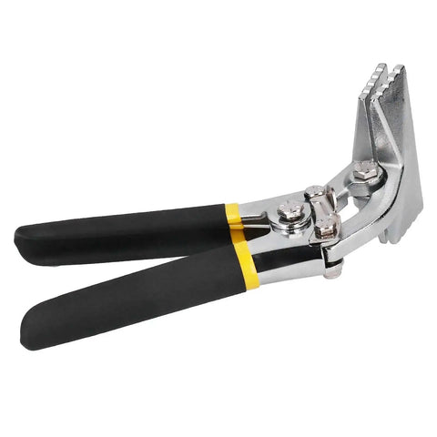 Heavy Duty Workhorse Sheet Metal Bender with Flat Nose Pliers for bending, seaming, and flattening metal roofing panels.