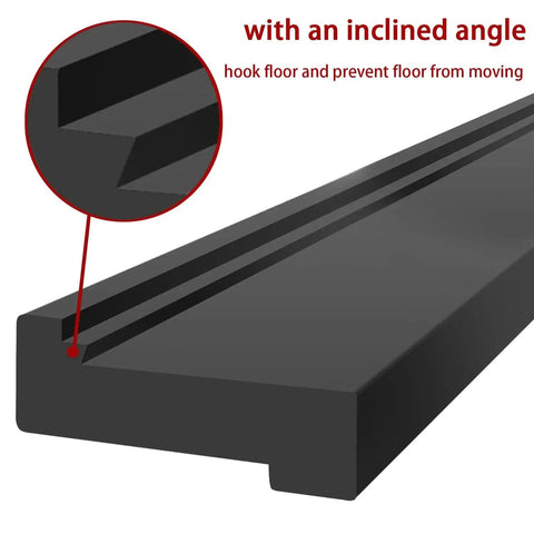 Close-up of Universal Tapping Block For Vinyl Plank Flooring 3 Edges Notched Tongue Groove showing the notched design.
