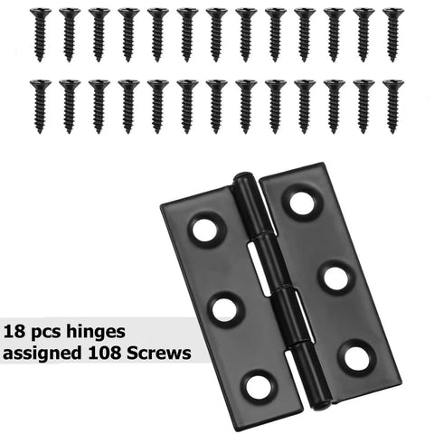Two Inch Stainless Steel Folding Hinges For Wood Doors And Wooden Boxes Ideal For Small Crafts And Lightweight Projects Includes 108 Screws